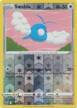 Silver Tempest Swablu #142/195 reverse holo